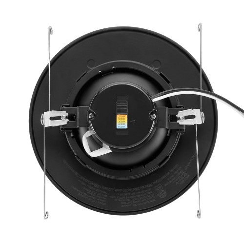 5 in. and 6 in. Adjustable Recessed LED Gimbal Downlight, Black Metal Trim, 1150 Lumens, 5 CCT Color Selectable 2700K-5000K