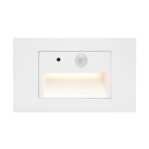  Horizontal LED Motion Sensor Step Light, Indoor/Outdoor Stair Light, 3 CCT Color Selectable 3000K/4000K/5000K, White (2 Pack)