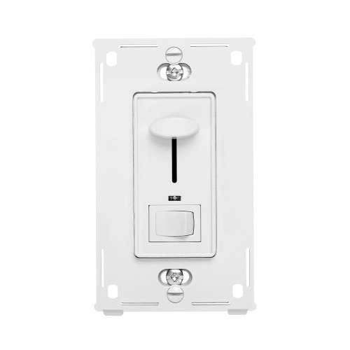 3-Way / Single Pole Dimmer Light Switch 600W, Indicator Light, LED Compatible Screwless Wall Plate Included, White