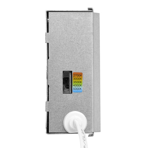 6 in. 2 Hour Fire Rated Slim Recessed LED Downlight, Canless IC Rated, 1100 Lumens, 5 CCT Color Selectable 2700K-5000K