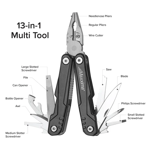 13-in-1 Multi Tool, Full Size Professional EDC Tool, Pocket Knife, Pliers, Screwdriver