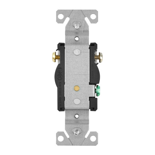 15A Single Receptacle Outlet, Commercial Grade, NEMA 6-15, White, Wall Plate Included, 250VAC (2-Pack)