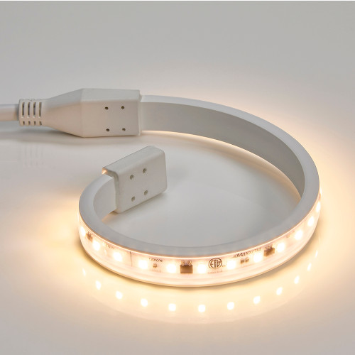 12 in. LED Under Cabinet Strip Light, Hardwired, 460 Lumens, 3000K Warm White, White, 120V Cove Light