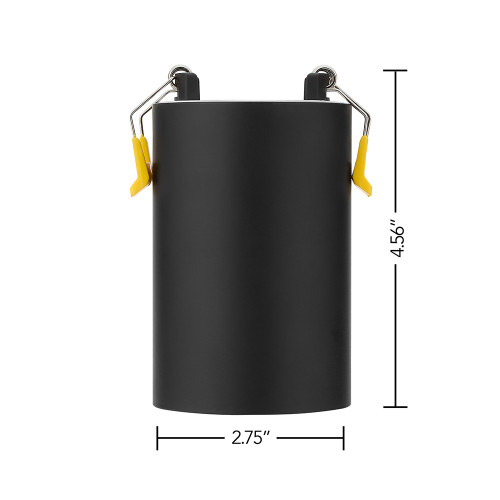 3 in. LED Cylinder Downlight, Ceiling Spot Light, 900 Lumens, Canless 5 CCT Color Selectable 2700K-5000K, Black