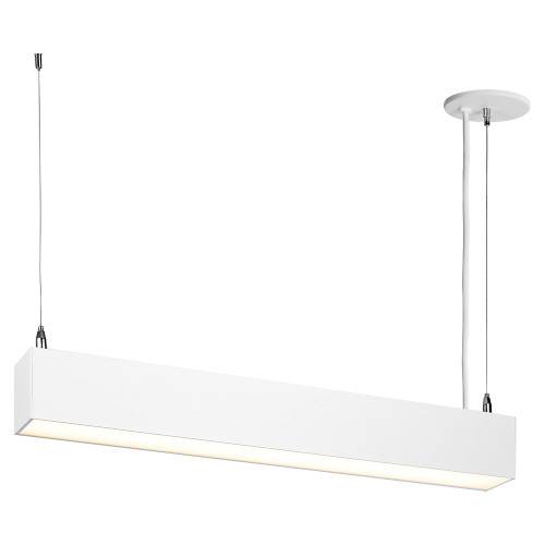 2 ft. LED Linear Up / Down Light Fixture, 3 CCT 3500K-5000K, 3000 Lumens, Adjustable Light Output, Suspension Pendant Mounting