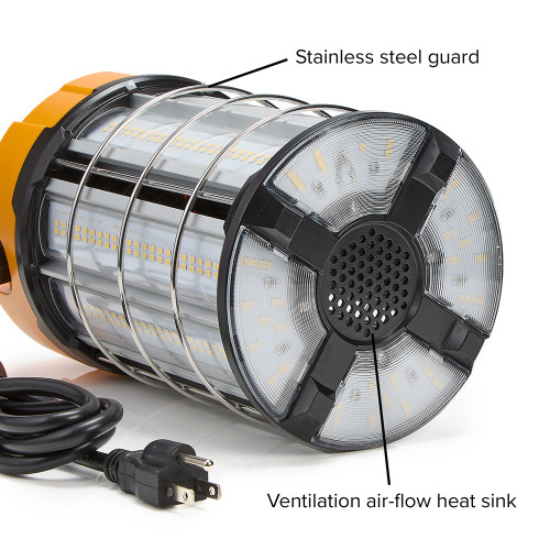 High Bay Temporary LED Work Light, Linkable, 150 Watt 18,000 Lumens 5000K Daylight