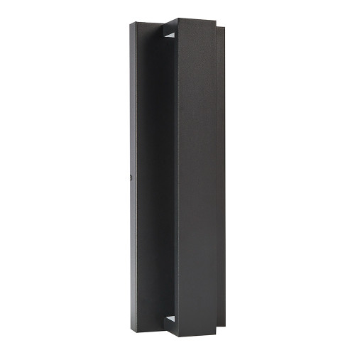 LED Outdoor Wall Light, Linear Black Sconce w/ Vertical Bar, Modern Porch Light, 300 Lumens, 5 CCT 2700K-5000K - 16 in. Height