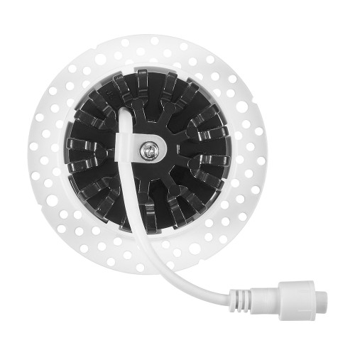 2 in. 5 CCT Adjustable LED Slim Trimless Eyeball Gimbal Downlight, 600 Lumens, Color Selectable 2700K-5000K, 360° Rotation