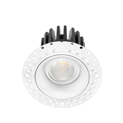2 in. 5 CCT Adjustable LED Slim Trimless Eyeball Gimbal Downlight, 600 Lumens, Color Selectable 2700K-5000K, 360° Rotation