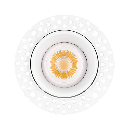 2 in. 5 CCT Adjustable LED Slim Trimless Eyeball Gimbal Downlight, 600 Lumens, Color Selectable 2700K-5000K, 360° Rotation