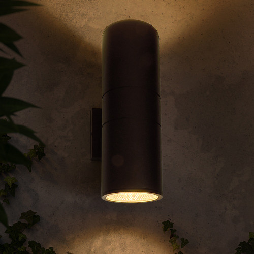 LED Cylinder Outdoor Wall Wash, Up/Down Sconce Light, 5 CCT
