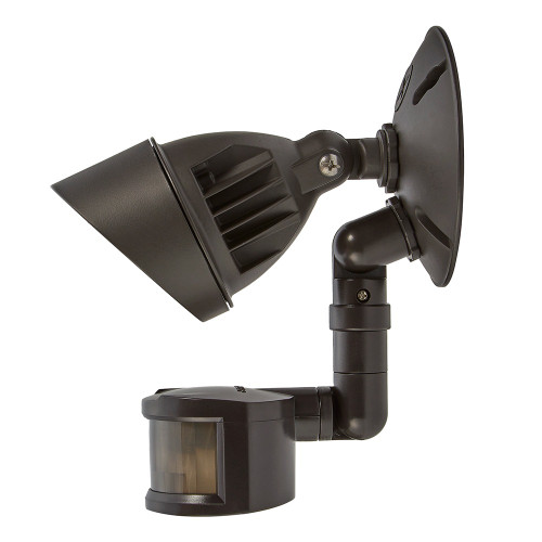 LED Outdoor Flood Wall Light, Exterior Security Light, 800 Lumens, 3000K Warm White, Motion Sensor, Dusk to Dawn Sensor, Brown