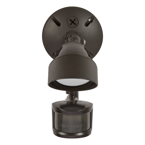 LED Outdoor Flood Wall Light, Exterior Security Light, 800 Lumens, 3000K Warm White, Motion Sensor, Dusk to Dawn Sensor, Brown