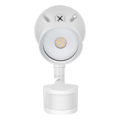 LED Outdoor Flood Wall Light, Exterior Security Light, 950 Lumens, 3000K Warm White, Motion Sensor, Dusk to Dawn Sensor, White