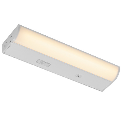 12 in. LED Under Cabinet Light, Hardwired, 550 Lumens, 5 CCT 2700K - 5000K, White, On/Off Switch