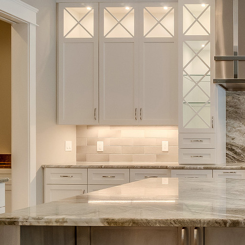 12 in. LED Under Cabinet Light, Hardwired, 550 Lumens, 5 CCT 2700K - 5000K, White, On/Off Switch