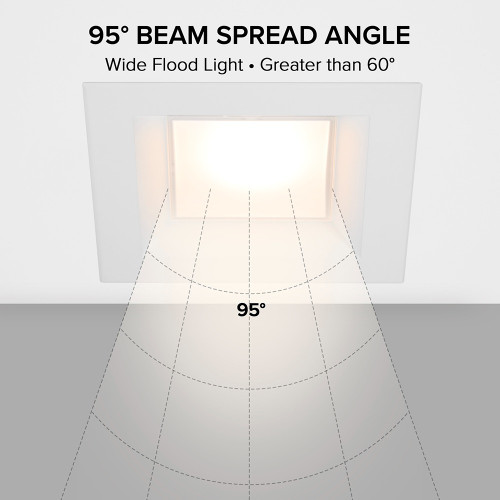 8 in. Recessed Commercial LED Square Downlight, Selectable Color Temperature / Wattage, up to 2550 Lumens