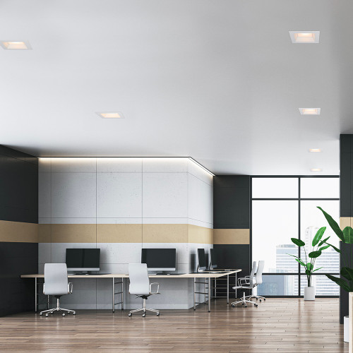 8 in. Recessed Commercial LED Square Downlight, Selectable Color Temperature / Wattage, up to 2550 Lumens