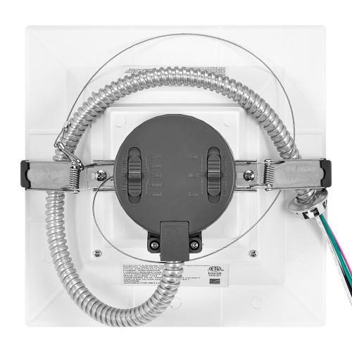6 in. Recessed Commercial LED Square Downlight, Selectable Color Temperature / Wattage, up to 1850 Lumens