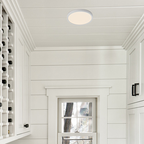  7 in. LED Flush Mount Ceiling Light, 5 CCT 2700K-5000K, 900 Lumens, Dimmable, Retrofit or J-box Install