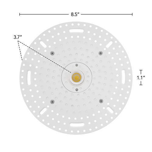 1 in. Trimless Pinhole Round Recessed Anti-Glare LED Downlight, White, Canless IC Rated, 1050 Lumens, 5 CCT 2700K-5000K