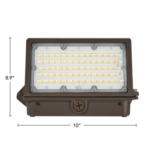 Commercial LED Wall Pack Security Light, Selectable Color / Wattage, up to 11,500 Lumens, Photocell Sensor