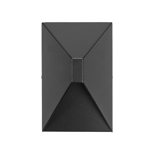 LED Outdoor Wall Wash, Black Sconce, Modern Porch Light, 650 Lumens, 5 CCT 2700K-5000K - 8 in. Height
