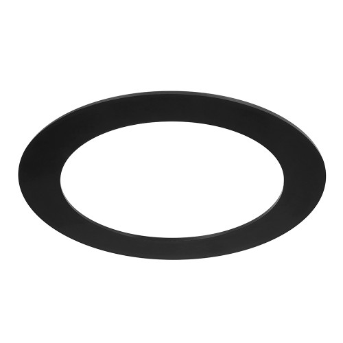 6 in. Goof Rings for Recessed Lights, Can or Canless Downlight Trim Ring, Black (12-Pack)