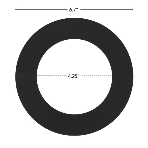 4 in. Goof Rings for Recessed Lights, Can or Canless Downlight Trim Ring, Black (12-Pack)