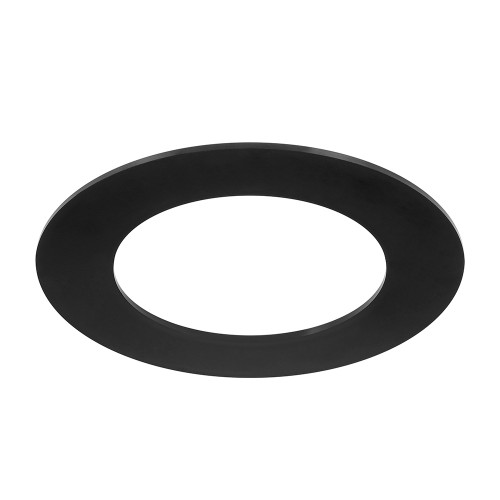 4 in. Goof Rings for Recessed Lights, Can or Canless Downlight Trim Ring, Black (12-Pack)
