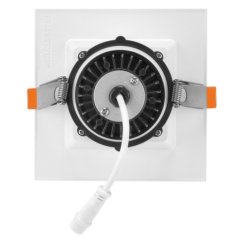 4 in. Adjustable Square Recessed Anti-Glare LED Gimbal Downlight, Canless IC Rated, 1100 Lumens, 5 CCT 2700K-5000K, 360° Rotation