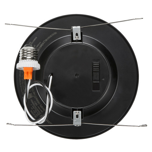5 in. and  6 in. 5 CCT Retrofit Recessed LED Downlight, Black Trim, 1100 Lumens, Color Selectable 2700K-5000K (12-Pack)
