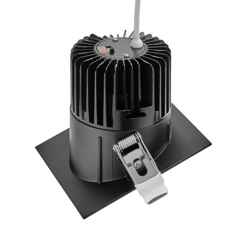 4 in. Slim Square Sloped Recessed Anti-Glare LED Downlight, Black Trim, Canless IC Rated, 1000 Lumens, 5 CCT 2700K-5000K