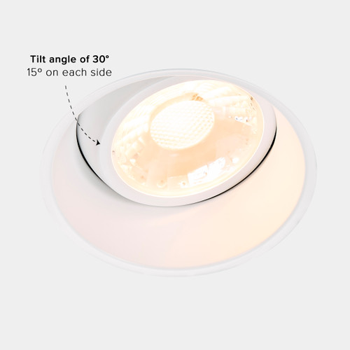 3 in. 5 CCT Adjustable LED Slim Trimless Eyeball Gimbal Downlight, 600 Lumens, Color Selectable 2700K-5000K, 360° Rotation