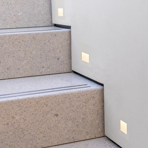Vertical Trimless LED Step Light, Indoor/Outdoor Stair Light, 5 CCT Color Selectable 2700K-5000K, White