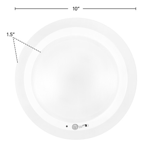 10 in. Round LED Disk Light Ceiling Fixture, Motion Sensor & Dusk to Dawn, 5 CCT 2700K-5000K, 2000 Lumens