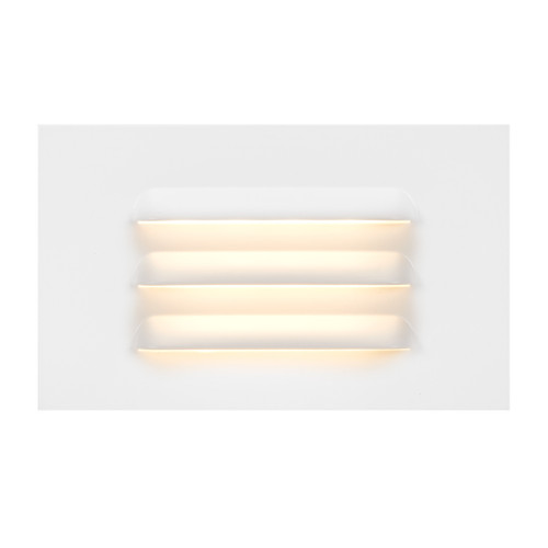 Horizontal LED Grated Step Light, Indoor/Outdoor Stair Light, 3 CCT Color Selectable 3000K/4000K/5000K, White (2 Pack)