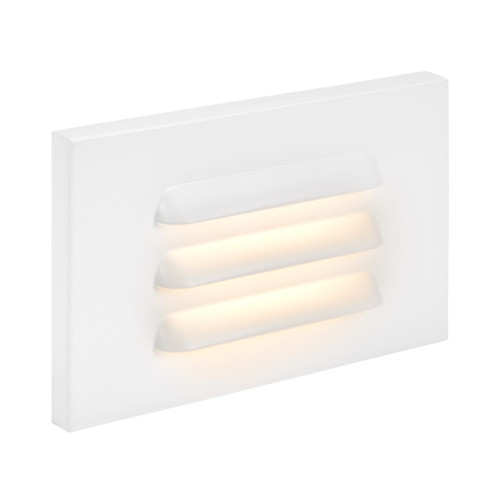Horizontal LED Grated Step Light, Indoor/Outdoor Stair Light, 3 CCT Color Selectable 3000K/4000K/5000K, White (2 Pack)