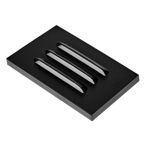 Horizontal LED Grated Step Light, Indoor/Outdoor Stair Light, 3 CCT Color Selectable 3000K/4000K/5000K, Black (2 Pack)