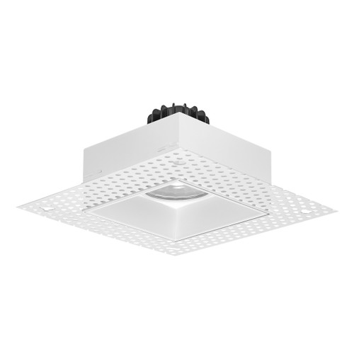 3 in. 5 CCT Adjustable Square LED Slim Trimless Eyeball Gimbal Downlight, 600 Lumens, Color Selectable 2700K-5000K, 360° Rotation