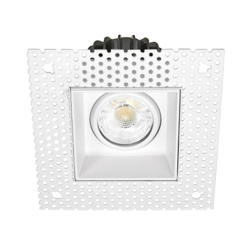 3 in. 5 CCT Adjustable Square LED Slim Trimless Eyeball Gimbal Downlight, 600 Lumens, Color Selectable 2700K-5000K, 360° Rotation