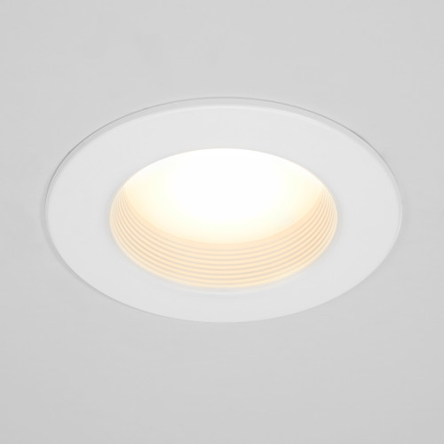 4 in. Recessed LED Downlight, Canless w/ Deep Baffle, 600 Lumens, 5 CCT Color Selectable 2700K-5000K