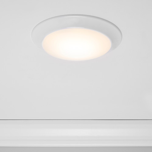 7.5 in. Flush Mount LED Disk Light, Ceiling Fixture, 3000K Warm White, 900 Lumens, Dimmable