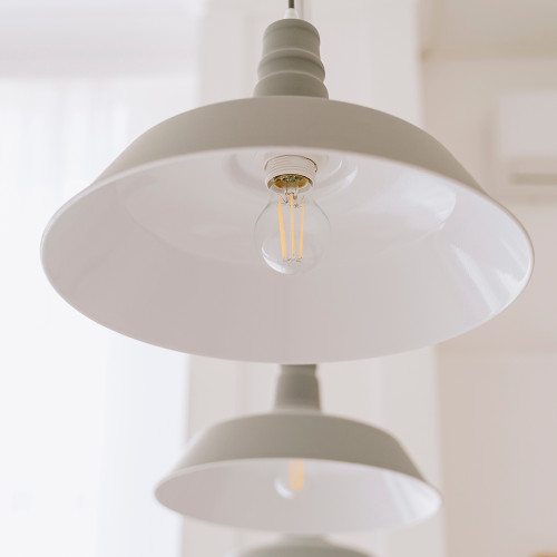 G25 LED Globe Edison Bulb, Yellow Filament Vanity Light Bulb, 40 Watt Equal, 2700K Warm White 500 Lumens (6 Pack) 