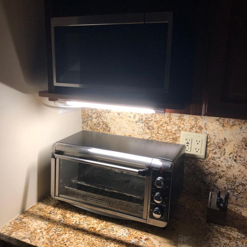 18 in. LED Under Cabinet Light, 900 Lumens, 3000K Warm White, White, On/Off Switch