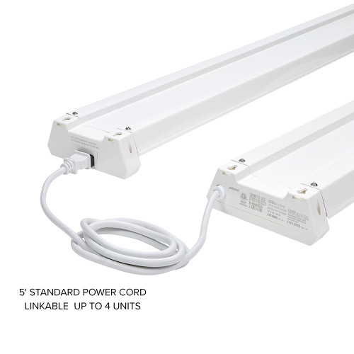 4 ft. LED Motion Sensor Shop Light, Linkable, Clear Lens 5000K Daylight, 4600 Lumens