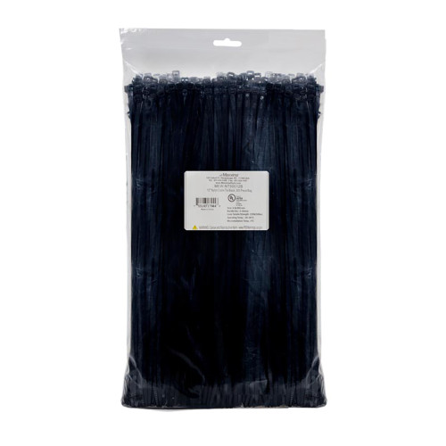 12 Inch Nylon Heavy Duty, Ultra Strong Cable Zip Ties 500 Pk