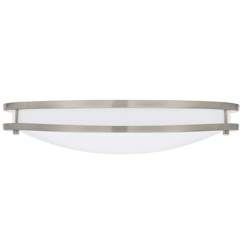 16 in. Satin Nickel LED Ceiling Mount Fixture, 5 CCT 2700K-5000K, 3600 Lumens, Dimmable