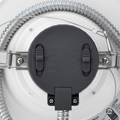 6 in. Recessed Commercial LED Downlight, Selectable Color Temperature / Wattage, up to 1850 Lumens