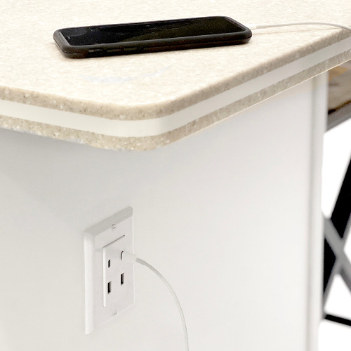 4 Port 4.8A USB Type-C / A Wall Outlet, Vertical Charging Ports, Wall Plate Included